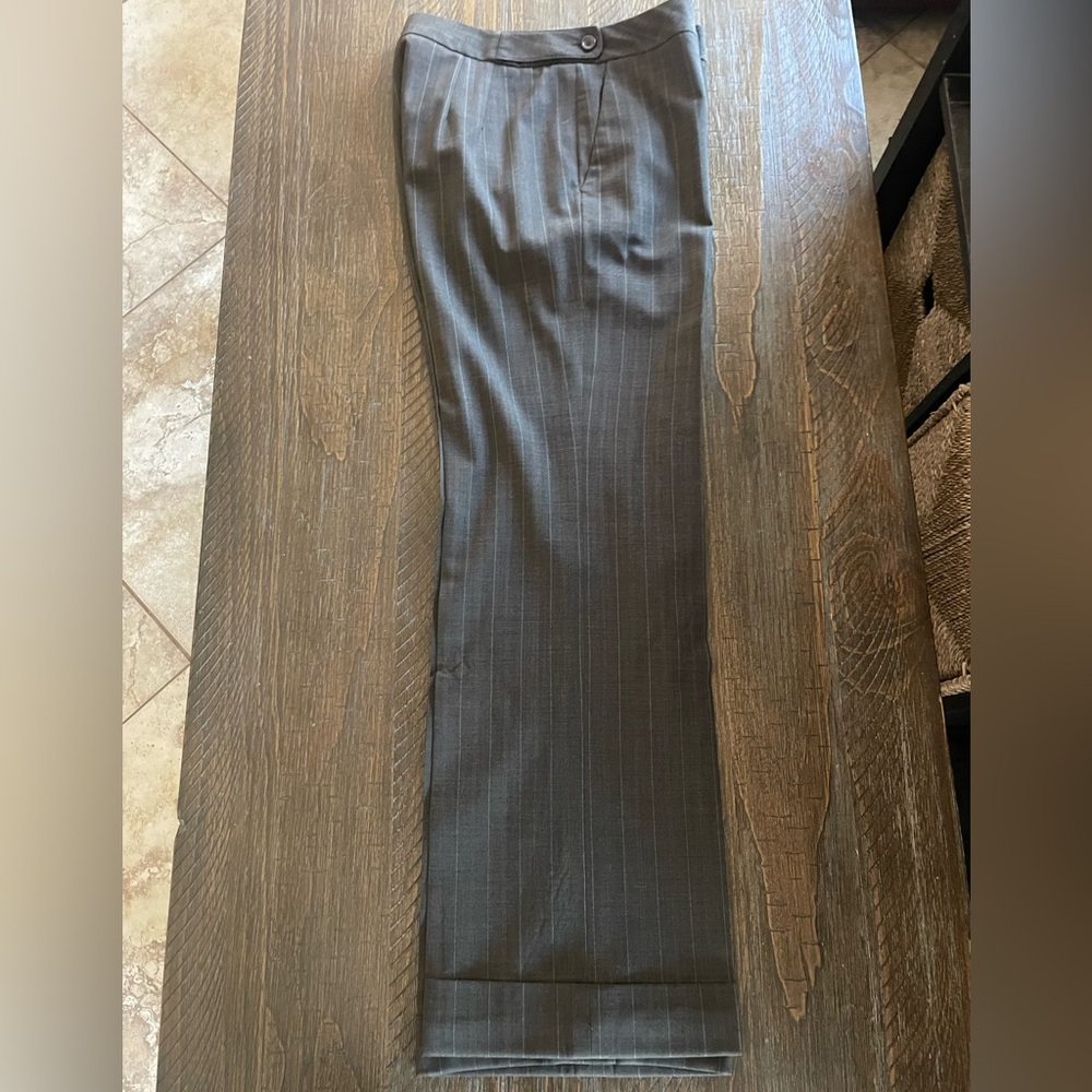 Ann Taylor Charcoal Pinstripe Trousers
